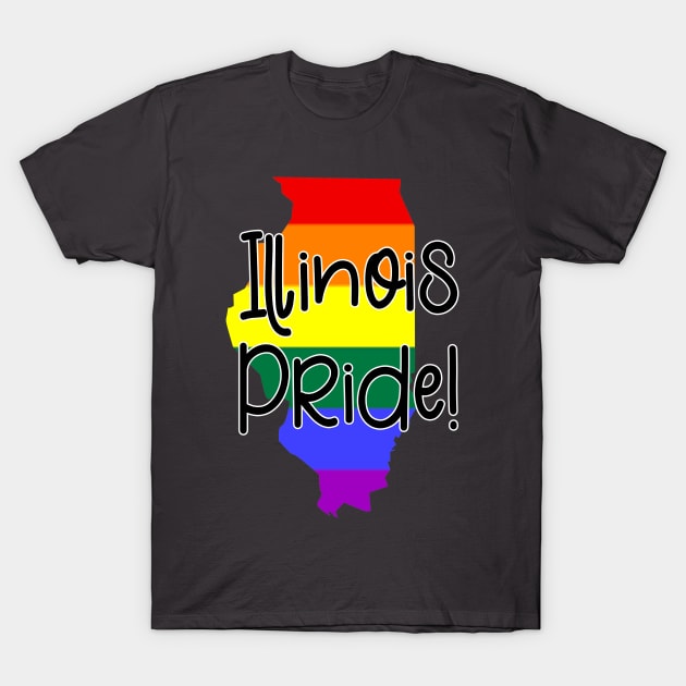 Illinois Gay Pride T-Shirt by tropicalteesshop